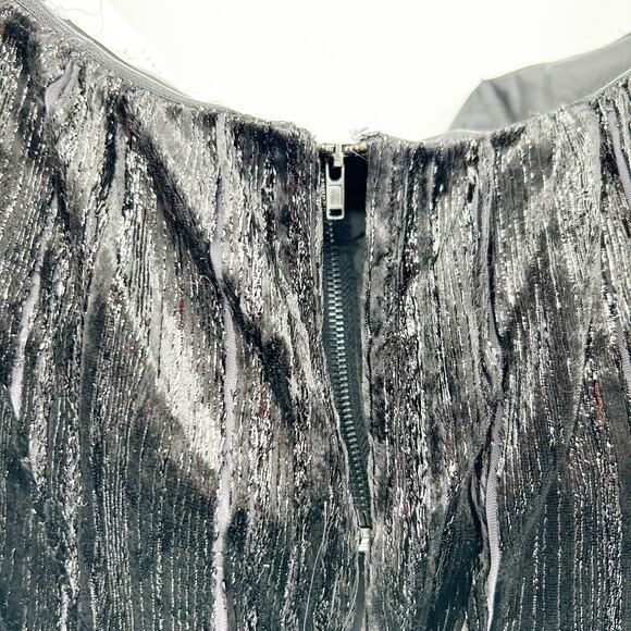 ASTR THE LABEL Womens Tasha Off The Shoulder Velvet Metallic Striped Top Size XS - Picture 6 of 7